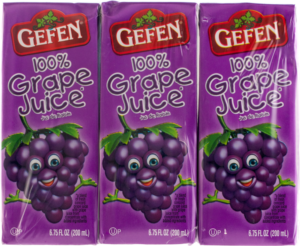 משקה מיץ ענבים שלישיה בקרטוניות